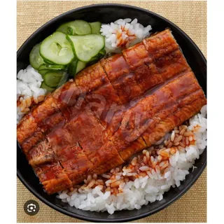 Anguille grillée et riz nature